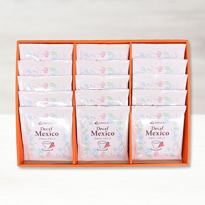 ドリップバッグコーヒーギフトデカフェ メキシコ15枚〈1枚：10g